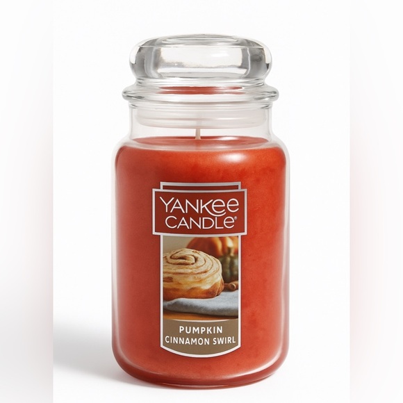 NEW Yankee Candle Pumpkin Cinnamon Swirl RETIRED Fall Scent Large Jar 22 oz HTF - Picture 1 of 1